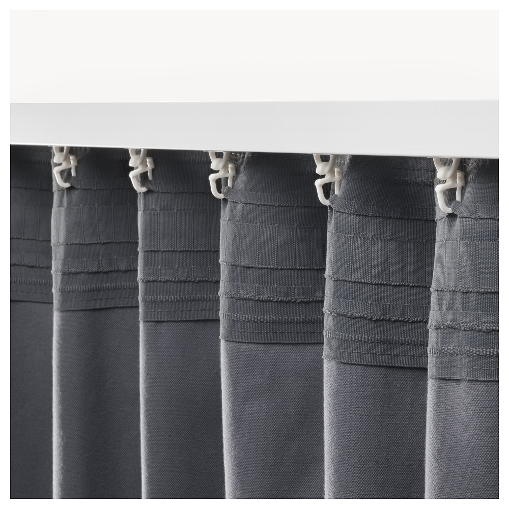 Комплект штор IKEA SANELA (САНЕЛА), Темно-серый, 140x250 см, 2 шт