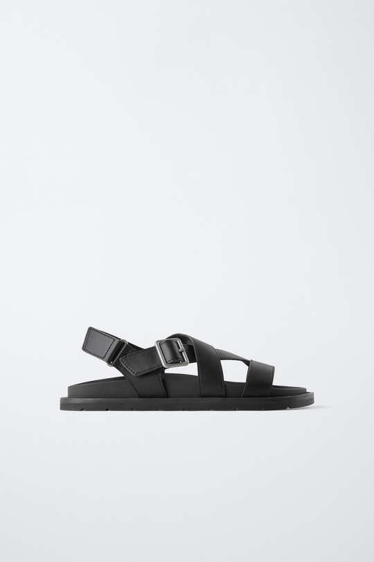 ZARA САНДАЛИИ С ПРЯЖКАМИ, ЧЕРНЫЙ