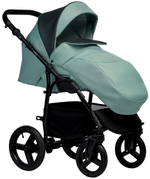 Детская коляска Indigo Impulse Eco 3 в 1 с автокреслом Avionaut Cosmo Beige Ie07 серая кожа/шалфей