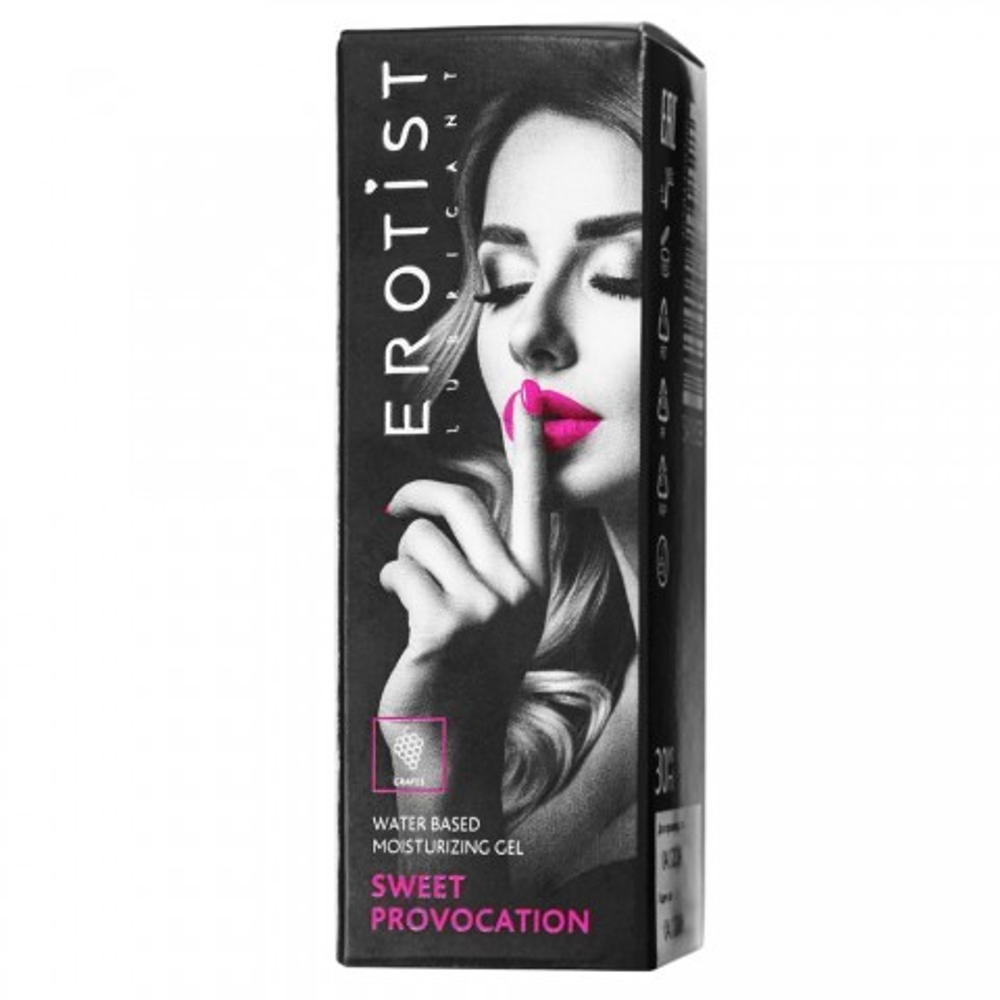 Съедобный гель Erotist Sweet provocation: cладкая провокация со вкусом ВИНОГРАДА 30мл