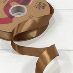 Лента Атласная 2,5см х 110м Полиэстер класс А (Коричневый)