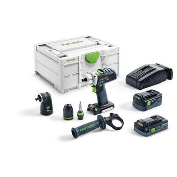 Дрель-шуруповерт аккумуляторная FESTOOL QUADRIVE DRC 18/4 5,2/4,0 I-Set-SCA