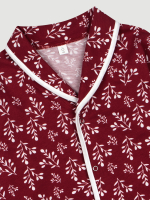 Пижама с воротником Mjölk Снежные веточки, уценка