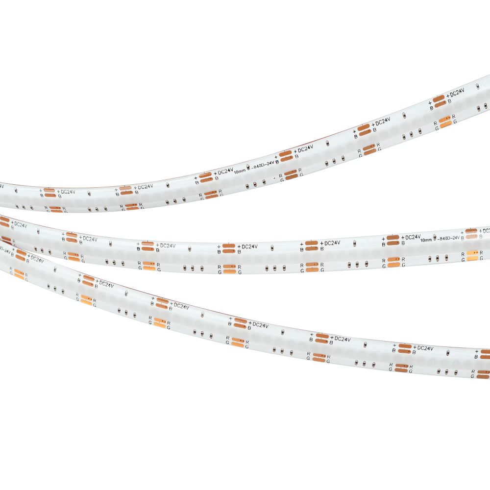 Светодиодная лента герметичная COB-SE-X840-10mm 24V RGB (16 W/m, IP65, CSP, 5m) (Arlight, -) 041390