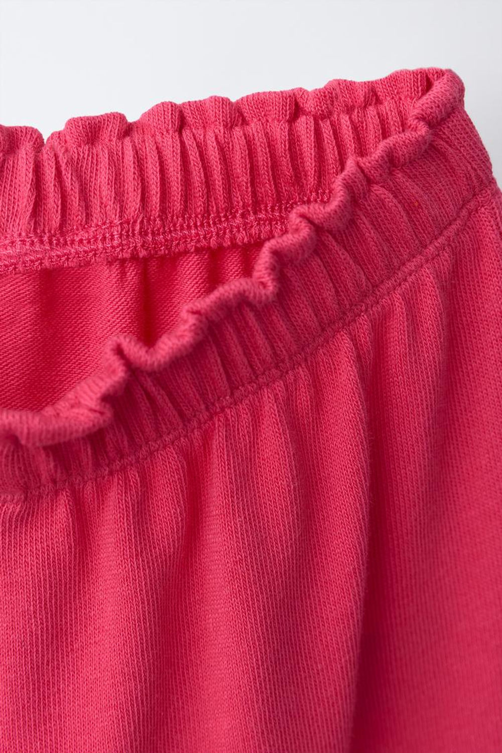 ZARA БРЮКИ-КЮЛОТЫ С РЮШАМИ, МАЛИНОВЫЙ