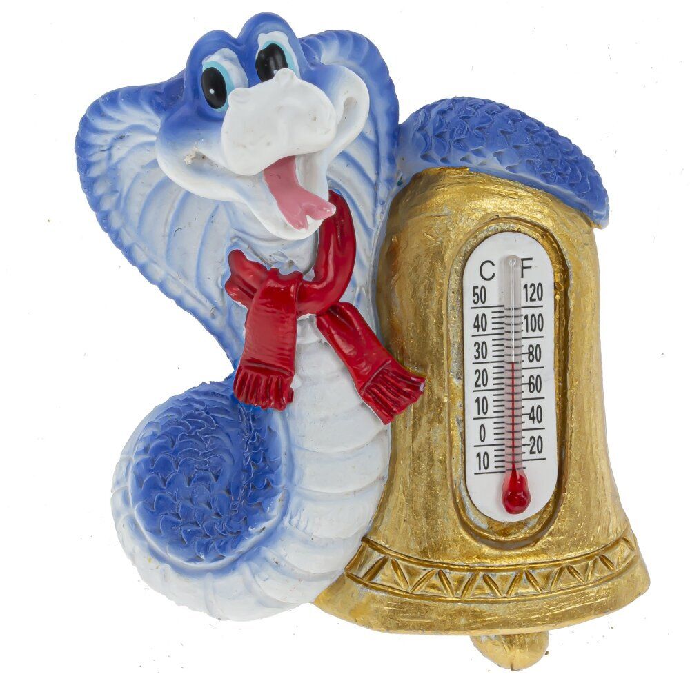 GAEM Магнит с термометром "Змея", L4,5 W3 H7,5 см, 6в.