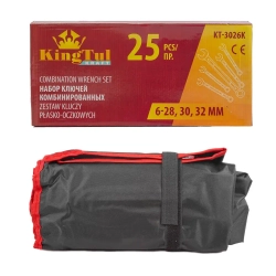 Набор ключей комбинированных 26пр. (6-28, 30, 32мм) на полотне KingTul kraft KT-3026k