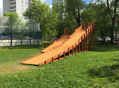 Зимняя горка САВУШКА ЗИМА-9 для базы отдыха, санаториев и парков