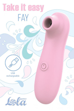 Розовый вакуум-волновой стимулятор 12,3см Lola Games Take It Easy Fay 9023-02lola