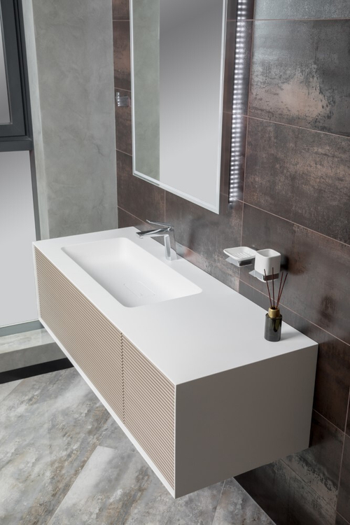 Armadi Art MINIMAL 140 DELMAR + 6mm WHITE ACRILIC 2 ящика