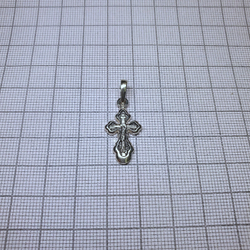 Крест из серебра/Частичное чернение/С подвижным ухом