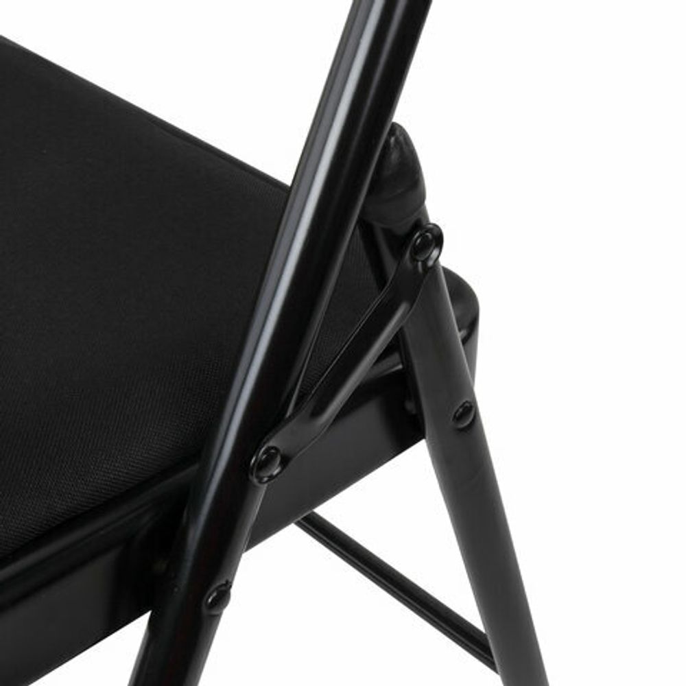 Стул складной BRABIX "Golf Plus CF-003 КОМФОРТ", чёрный каркас, чёрная ткань, 532889