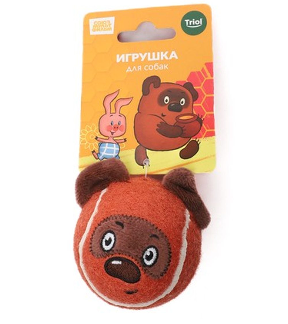 Triol Союзмультфильм Игрушка для собак "Мяч-медвежонок", d65/70мм