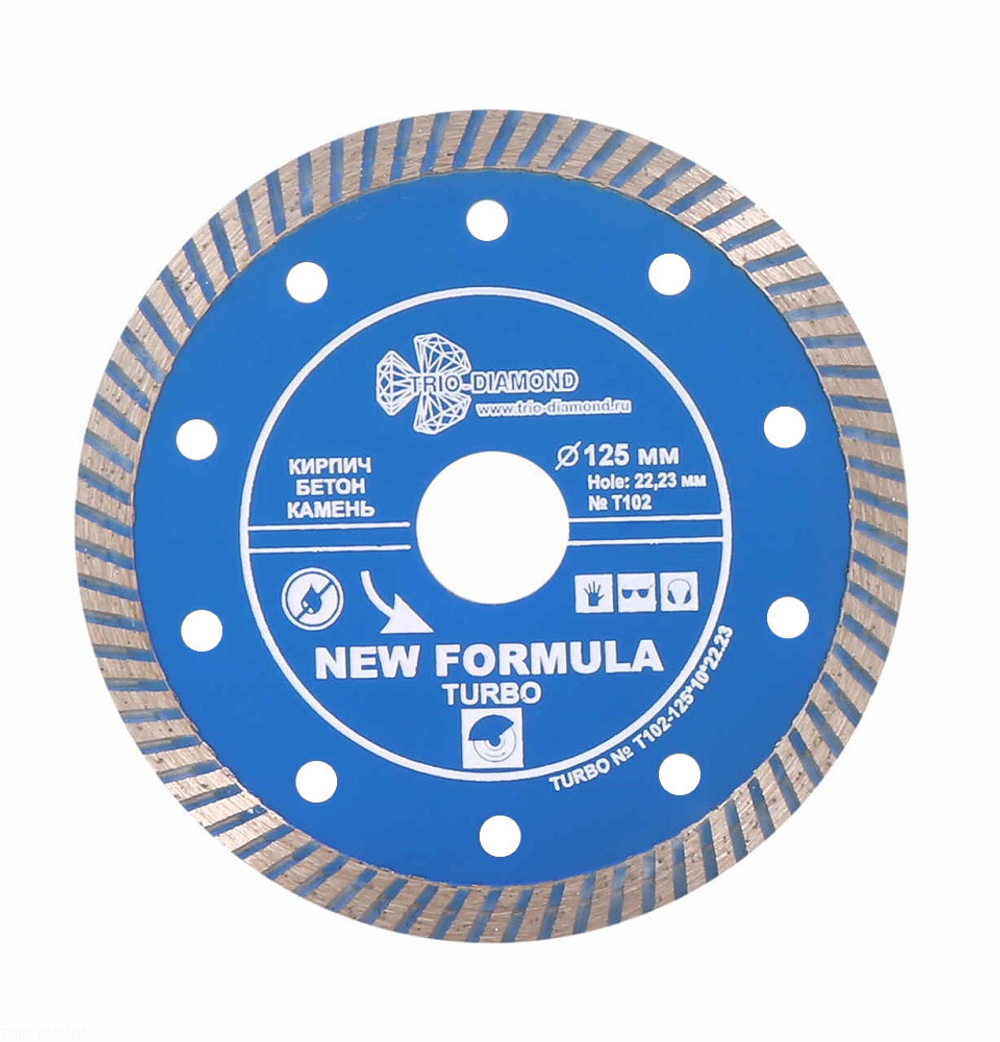 Диск алмазный отрезной 125*22,23 Турбо T102