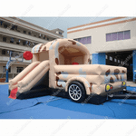Коммерческий надувной батут "Военный автомобиль"