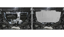 Защита картера и КПП AutoMax для Mazda 3 BM (V - 1.5; 1.6; 2.0) 2013-2018/Mazda 6 GJ (V - 2.0; 2.5) 2012-2018 2018-н.в./Mazda CX-5 I, II (V - 2.0; 2.5) 2011-2017 2017-н.в./Mazda CX-9 II (V - 2.5) 2016-н.в., алюминий 2.5 мм, с крепежом, штампованная, AM333.3825.1