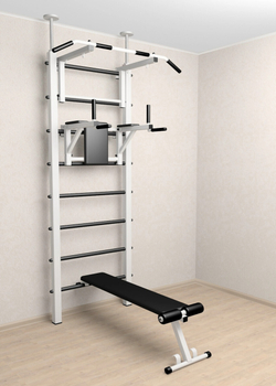 Шведская стенка Sv Sport враспор (Турник стандарт/Брусья/Скамья)