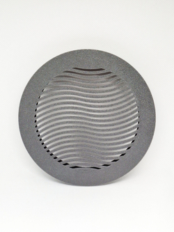 Решетка для вентиляции с фланцем D90 мм (пластиковая, серая)