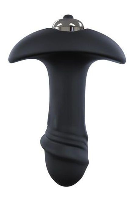 Черный анальный вибромассажер Single Speed Star Arrow Plug - 11 см.