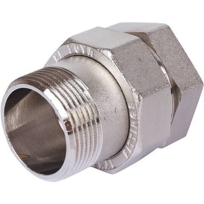 Американка STOUT никелированная прямая 1 1/4" ВР/НР плоское уплотнение