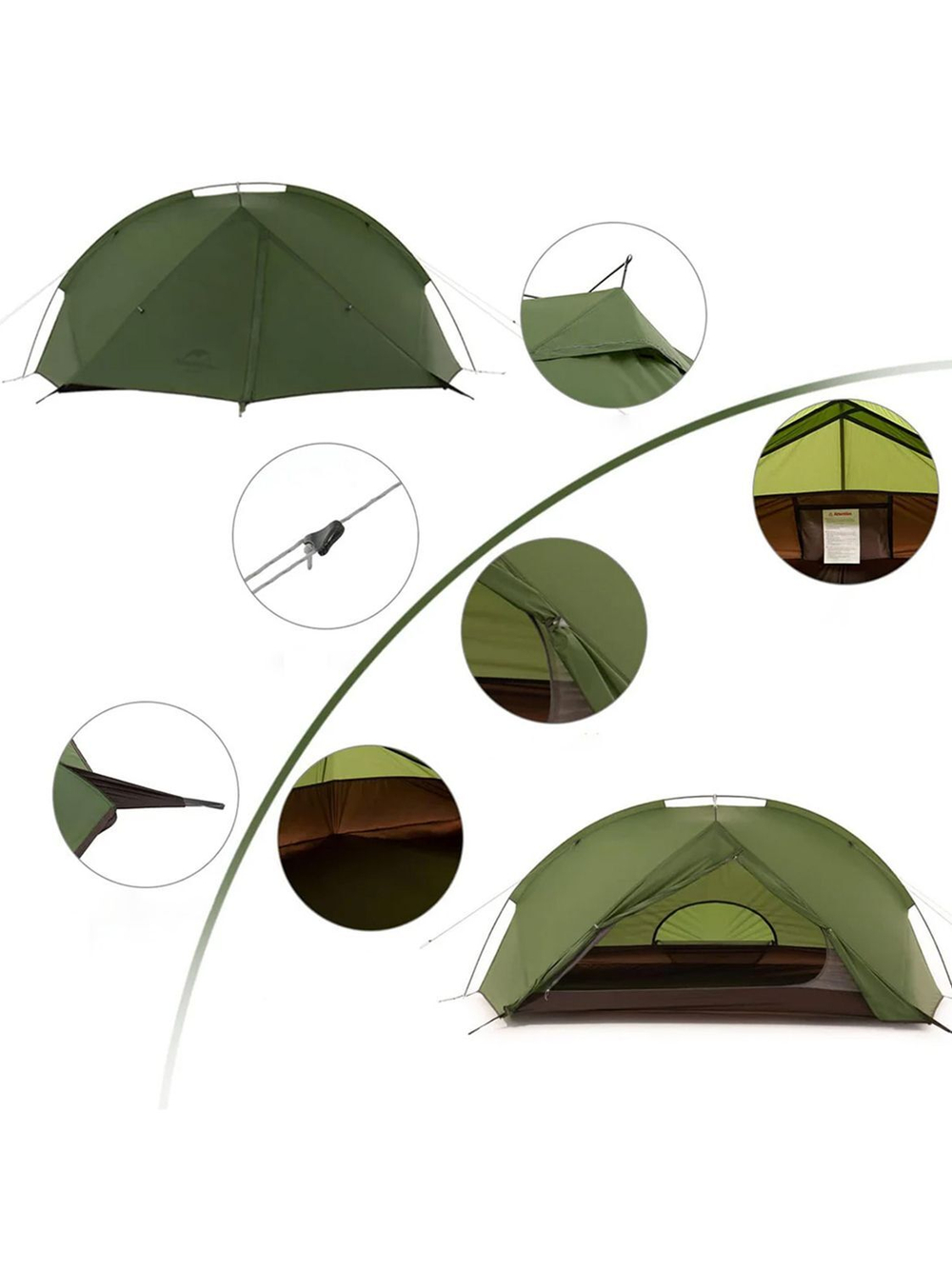 Палатка туристическая Naturehike Tagar NH17T180-J двухместная, синяя, 6927595716182