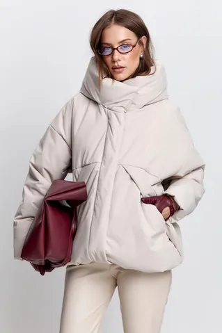 Куртка зимняя на утеплителе Isosoft бежевого цвета