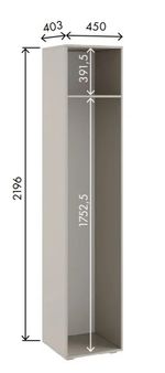 МС Заря Пенал-корпус ЗПК-1 450*2176*403 (лдсп кашемир)