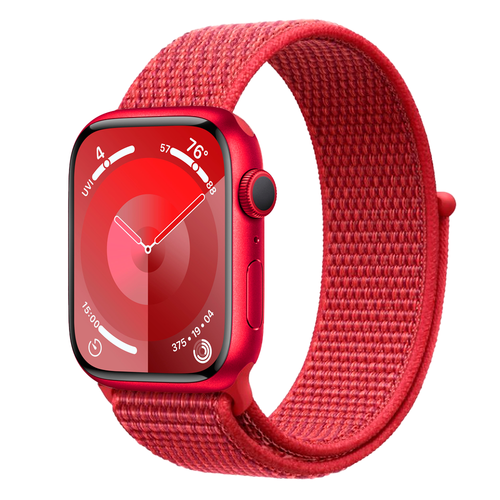 Умные часы Apple Watch Series 9 GPS, 45mm, Aluminium Case with Sport Loop, Red (Красный)