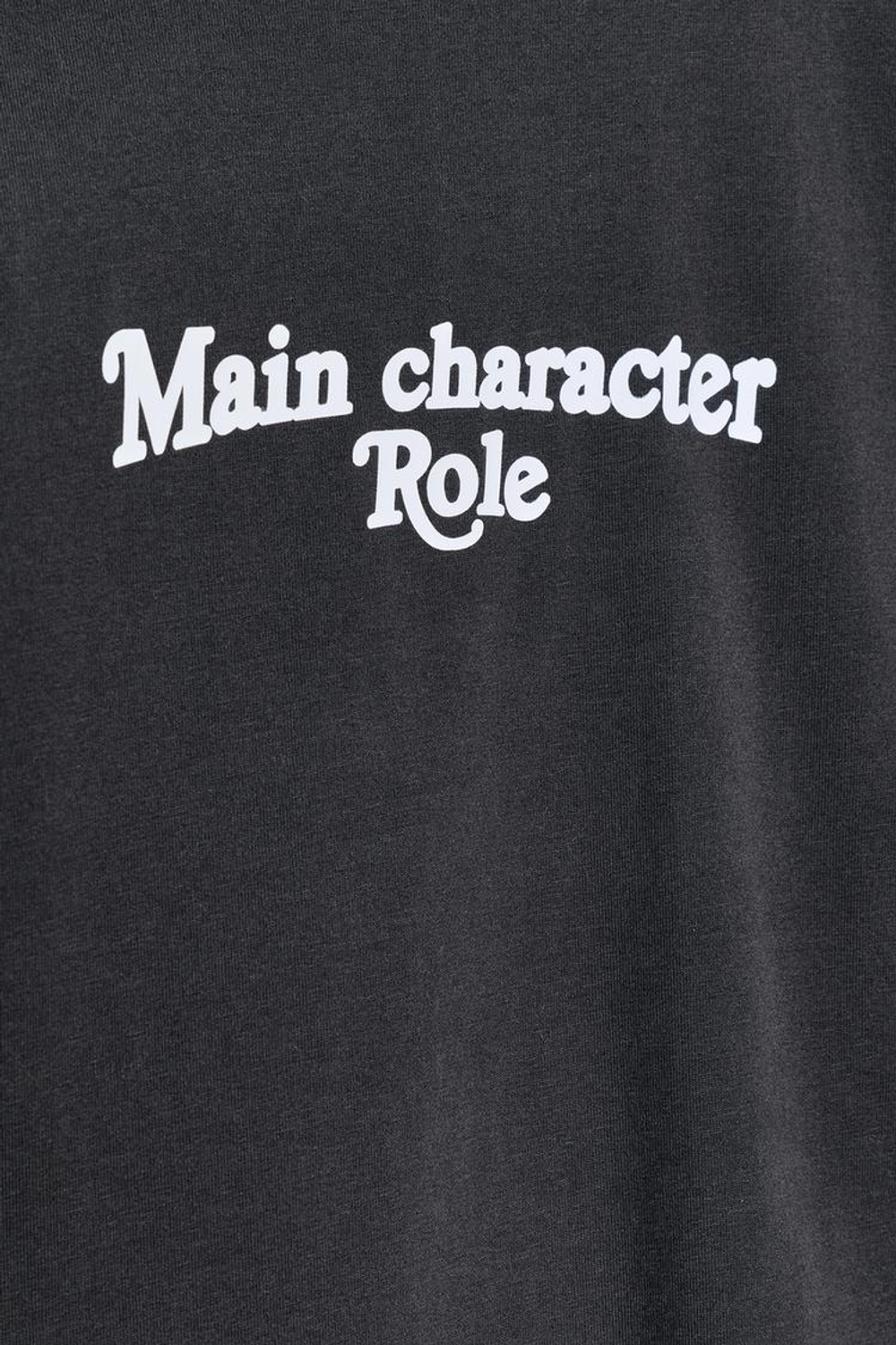 ZARA ФУТБОЛКА С НАДПИСЬЮ, УГОЛЬНЫЙ