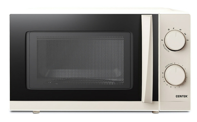 Микроволновая печь CENTEK CT-1571 BEIGE V - 20 л, мех. управление, подсветка, таймер, 6 режимов приготовления мощность 700 Вт
