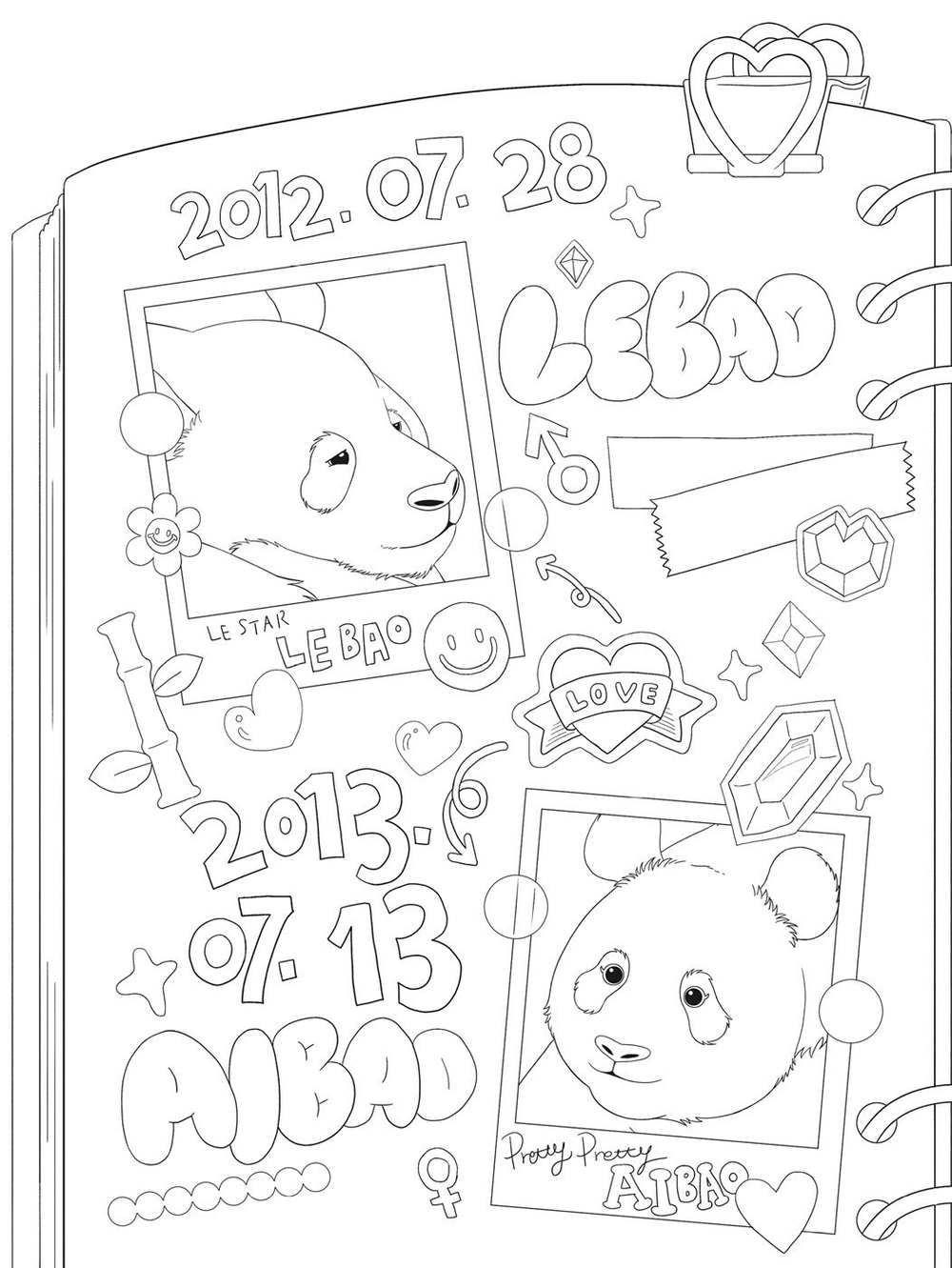 Bao Family. Coloring Book