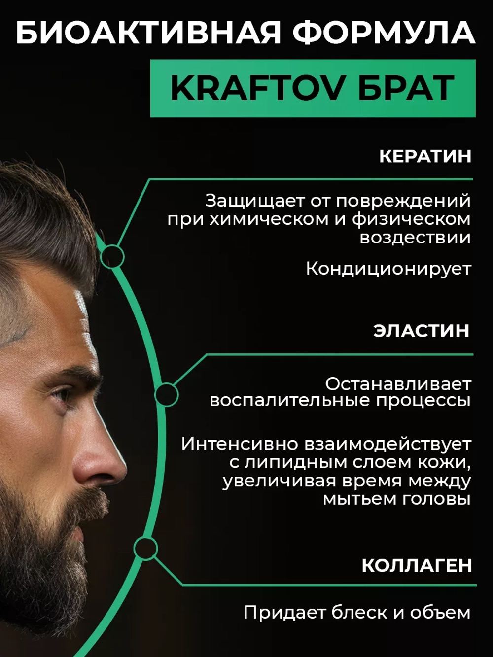 Шампунь гель для душа мужской 5 в 1, 1000 мл