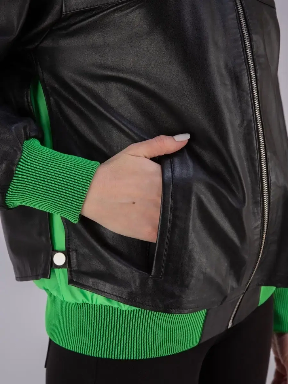 Куртка женская из натуральной кожи оверсайз Турция