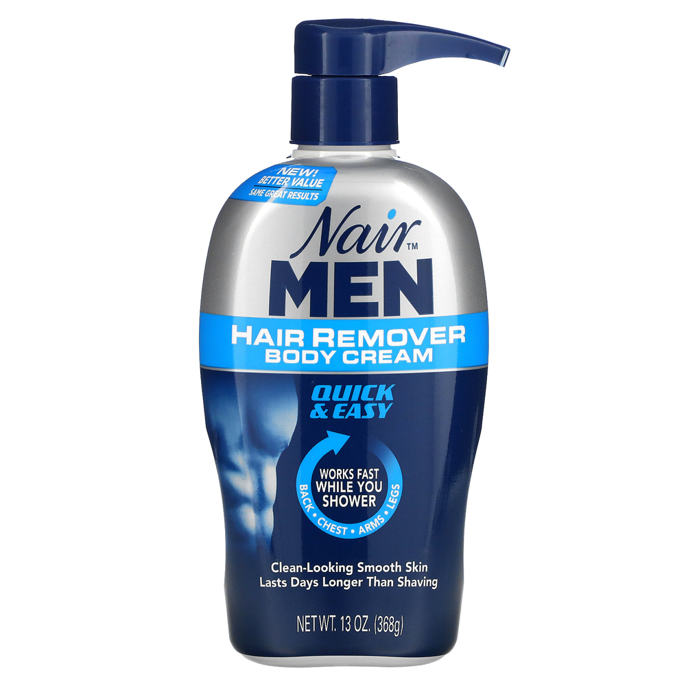 Nair, Для мужчин, крем для тела для удаления волос, для спины, груди, рук и ног, 368 г (13 унций)