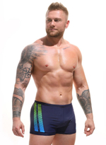 Мужские пляжные боксеры с принтом по бокам (Размер: L) (Цвет: салатовый)