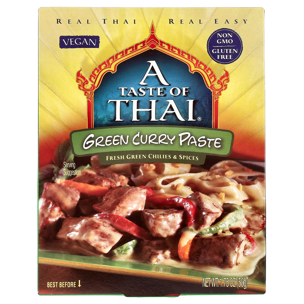 A Taste Of Thai, Паста из зеленого карри, 50 г (1,75 унции)