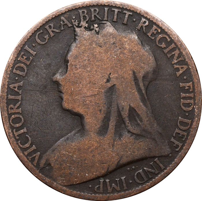 1 пенни 1895-1901 Великобритания F-VF