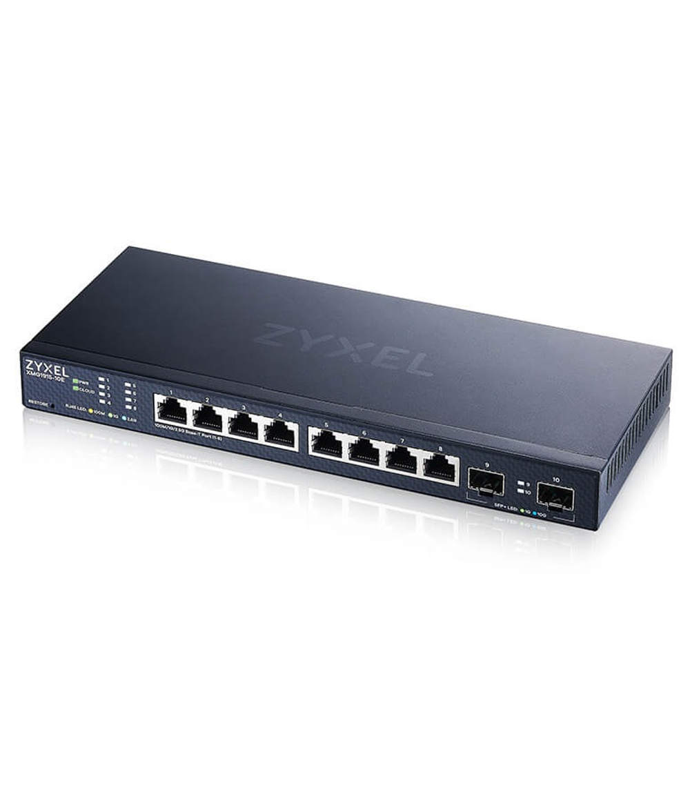 Мультигигабитный Smart L3 Lite коммутатор Zyxel NebulaFlex XMG1915-10E, 8xRJ-45: 1/2.5G, 2xSFP+, бесшумный (без вентилятора)