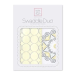 SwaddleDesigns SD-358Y Набор пеленок SwaddleDuo - Sterling Mod Circles on Soft Yellow Banana & Yellow Medallions
