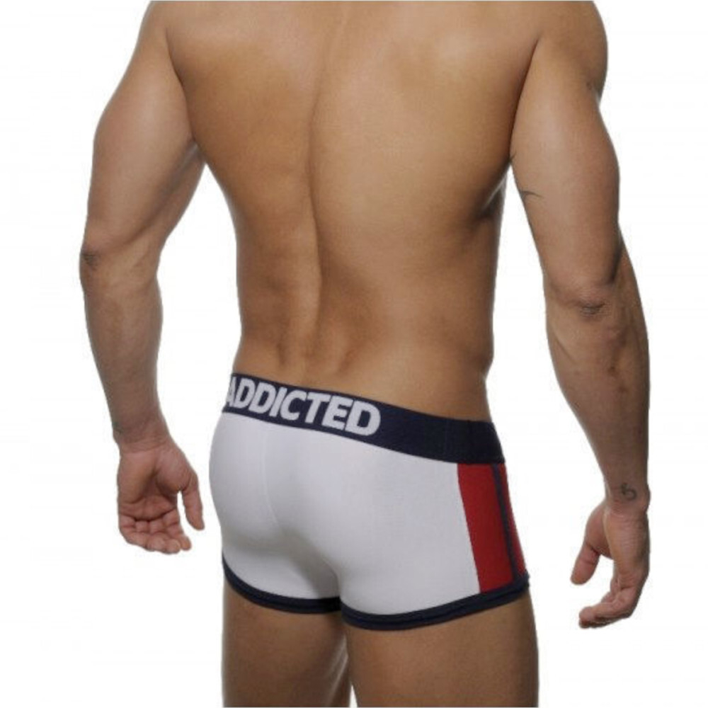 Мужские трусы боксеры красные с белым Addicted