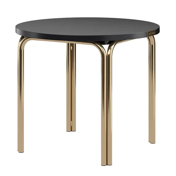 Столик кофейный ror, Ø50 см, латунь/черный