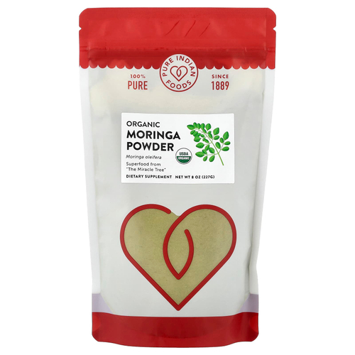 Pure Indian Foods, Органический порошок из моринги, 227 г (8 унций)