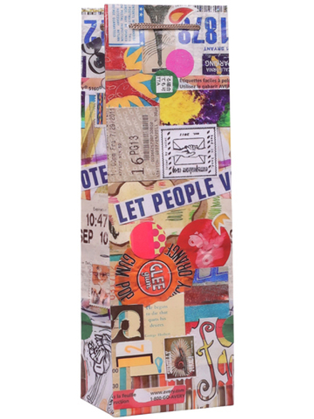 Пакет подарочный для вина, Стильный, 36*12*8,5 см, 1 шт.