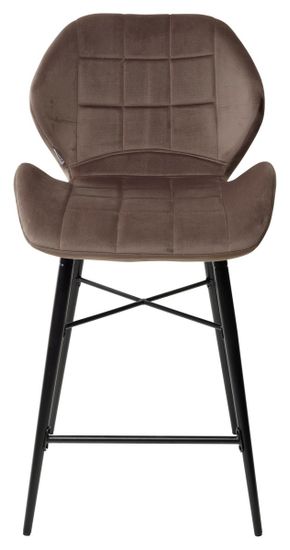 Полубарный стул MARCEL BLUVEL-38 LATTE (H=65cm), велюр