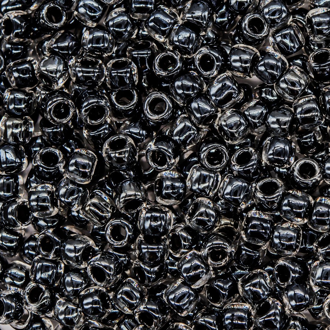 Японский бисер TOHO Round 8/0 (№344), окрашенный изнутри прозрачный