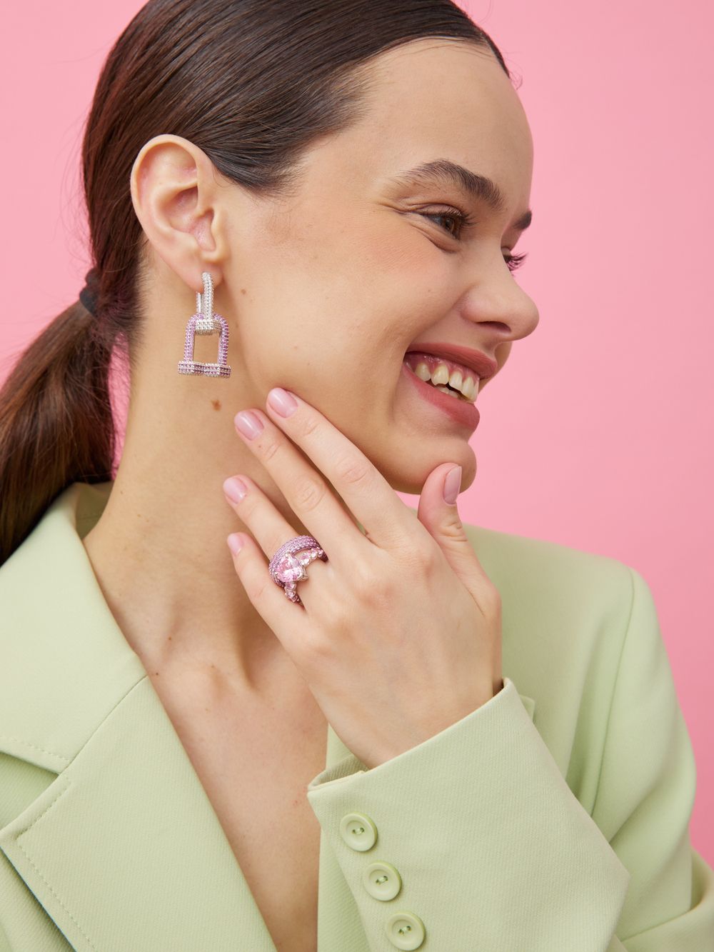 КОЛЬЦО "BASE SHINE PINK"