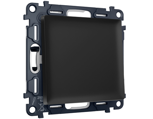 MA801030 Комплект механизма 1-кл перекрестного выключателя ALFA Черный матовый QUANT (AP8010, VM112)