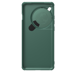 Чехол зеленого цвета (Deep Green) с металлической откидной крышкой для камеры на OnePlus 12 от Nillkin, серия CamShield Prop Case