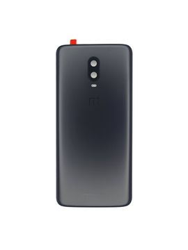 Задняя крышка для OnePlus 6T черная матовая (Midnight Black) со стеклом камеры