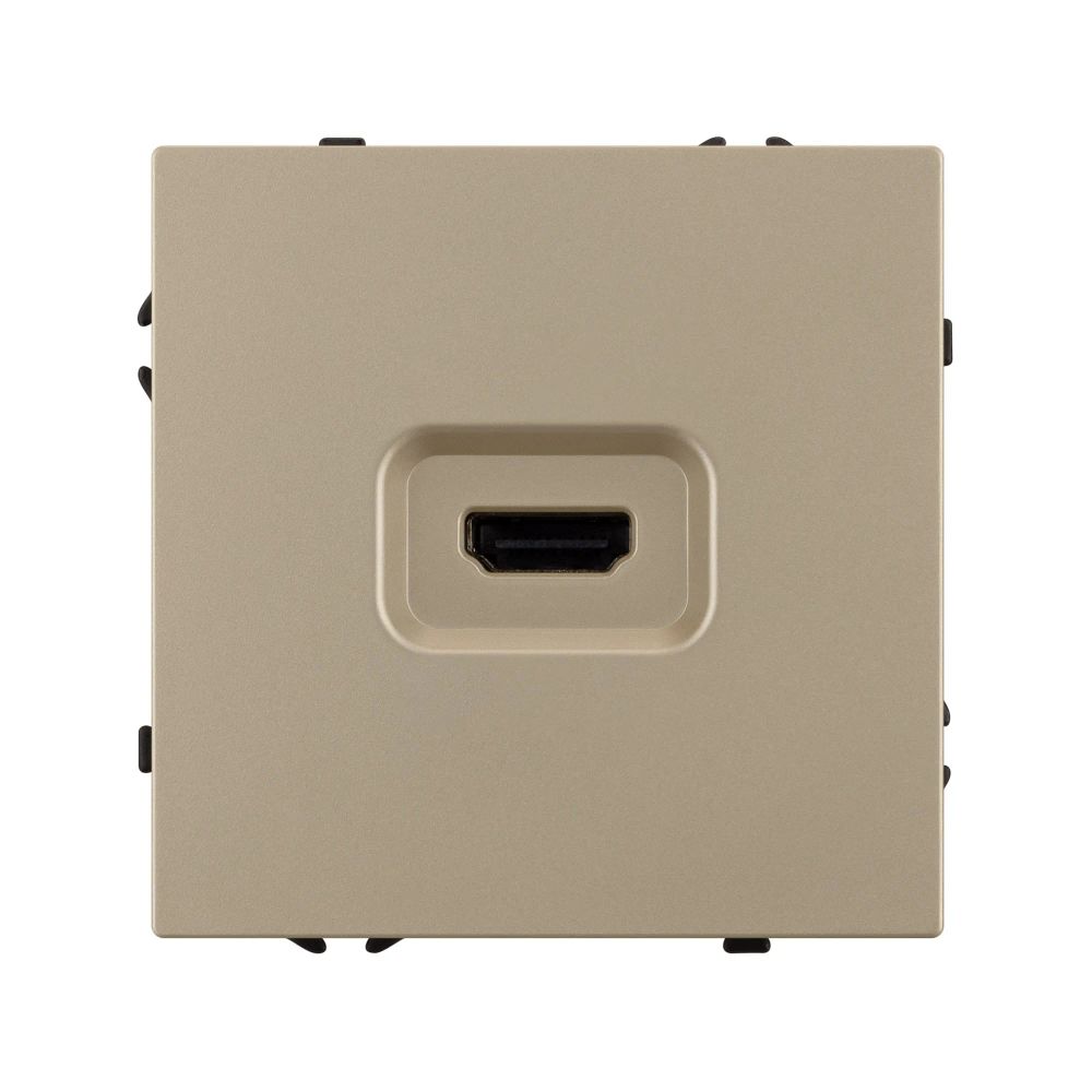 Механизм HDMI розетки SCT-NOBE-MHD1-SFPL-GD (Arlight, Золотой песок) 061843